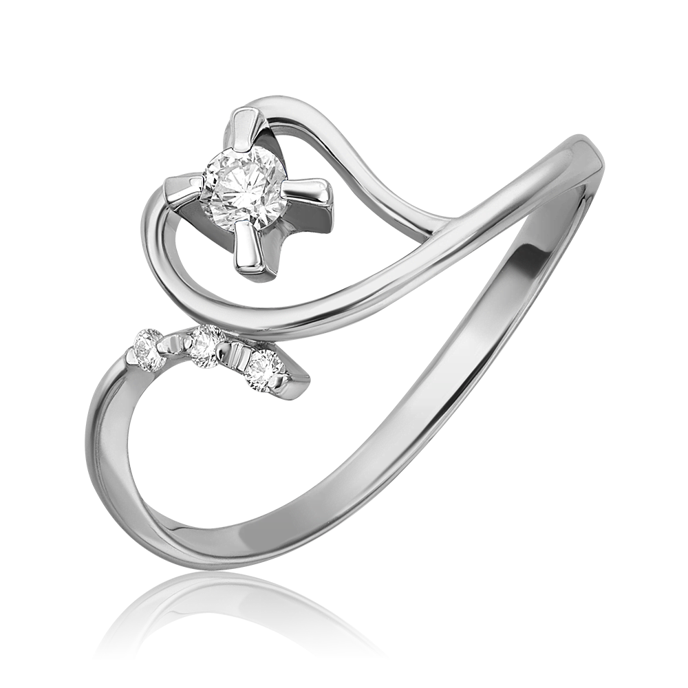 Кольцо из белого золота с бриллиантами 01-0062-00-101-1120-30