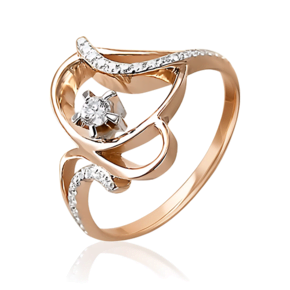 Кольцо из комбинированного золота с бриллиантами 01-0063-00-101-1111-30