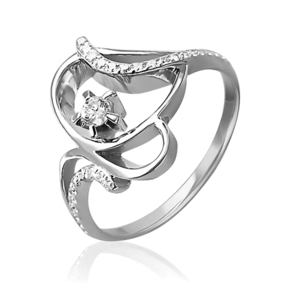 Кольцо из белого золота с бриллиантами 01-0064-00-101-1120-30