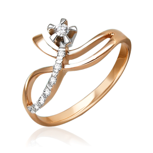 Кольцо из комбинированного золота с бриллиантами 01-0071-00-101-1111-30