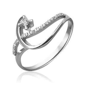 Кольцо из белого золота с бриллиантами 01-0076-00-101-1120-30