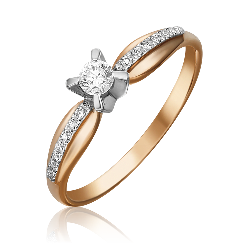 Кольцо из комбинированного золота с бриллиантами 01-0081-00-101-1111-30