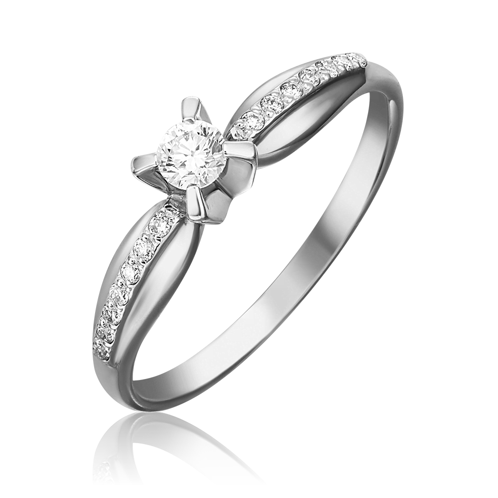 Кольцо из белого золота с бриллиантами 01-0082-00-101-1120-30