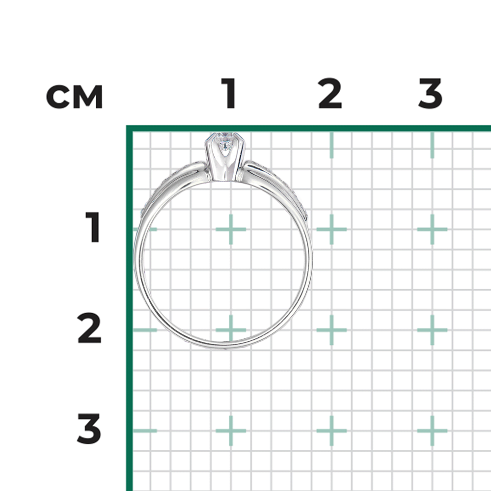 Кольцо из белого золота с бриллиантами 01-0082-00-101-1120-30