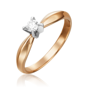 Кольцо из комбинированного золота с бриллиантом 01-0083-00-101-1111-30