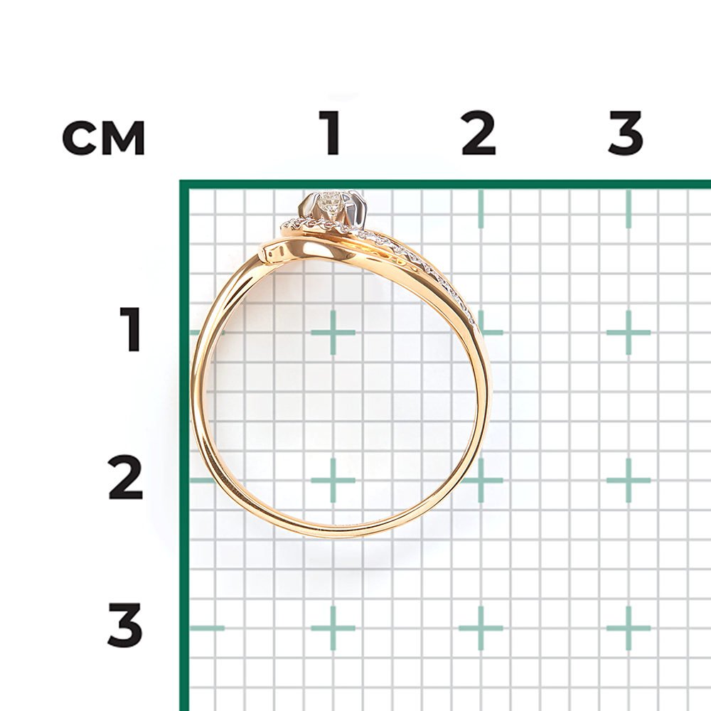 Кольцо из комбинированного золота с бриллиантами 01-0085-00-101-1111-30