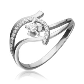 Кольцо из белого золота с бриллиантами 01-0086-00-101-1120-30