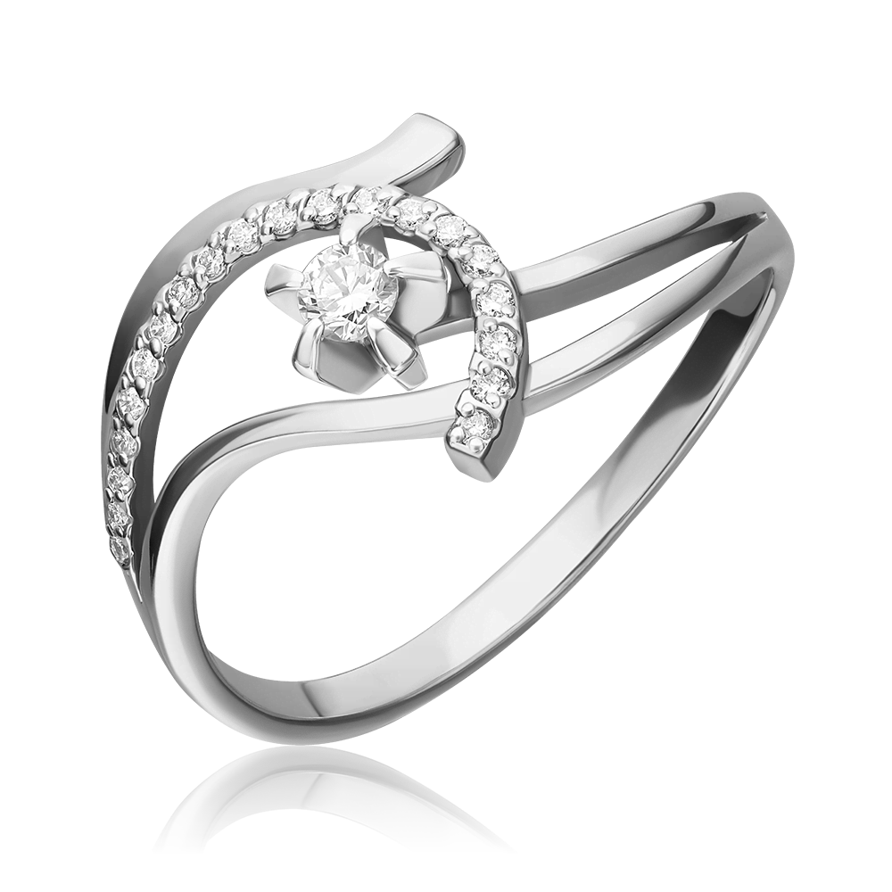 Кольцо из белого золота с бриллиантами 01-0086-00-101-1120-30