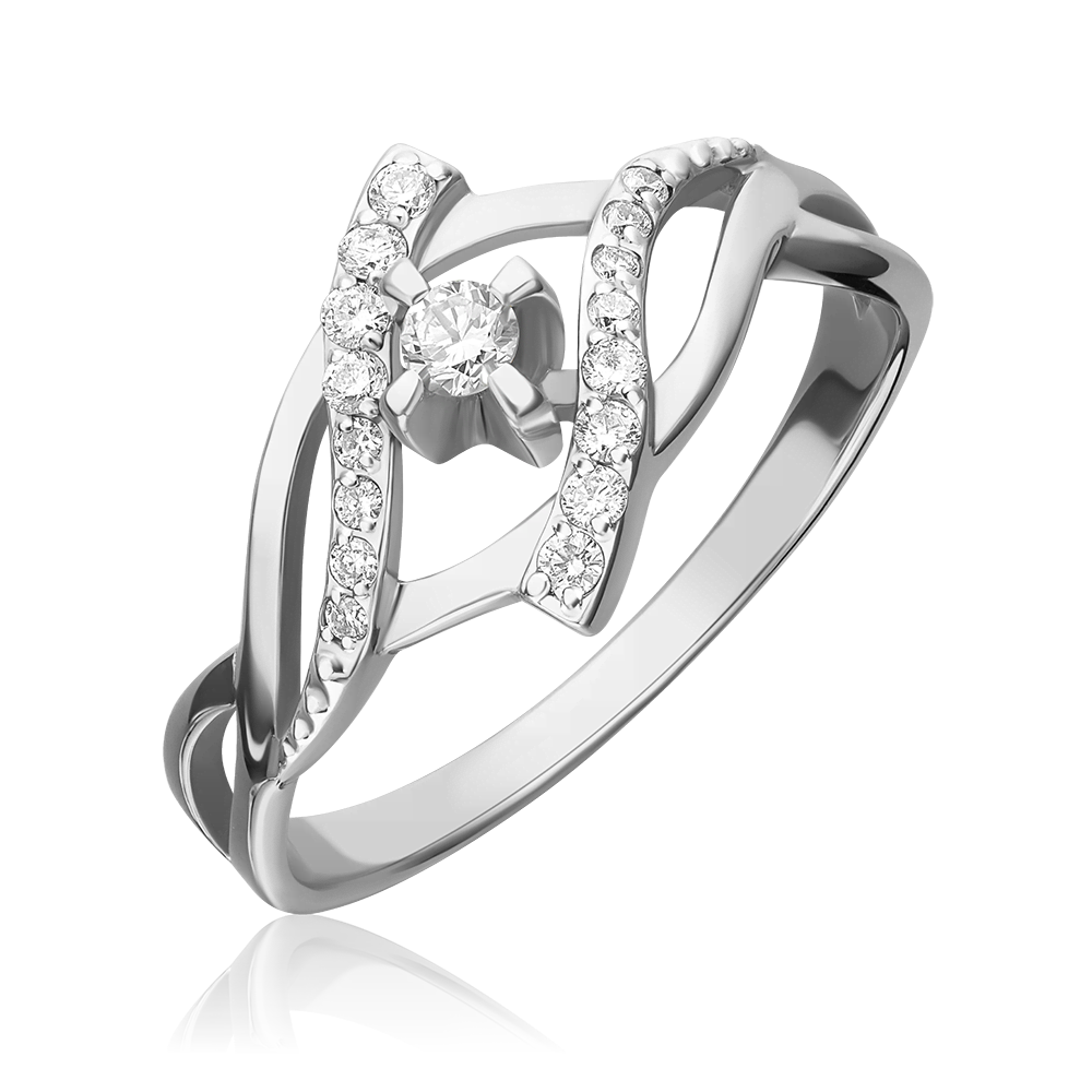 Кольцо из белого золота с бриллиантами 01-0092-00-101-1120-30