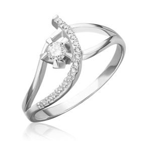 Кольцо из белого золота с бриллиантами 01-0096-00-101-1120-30