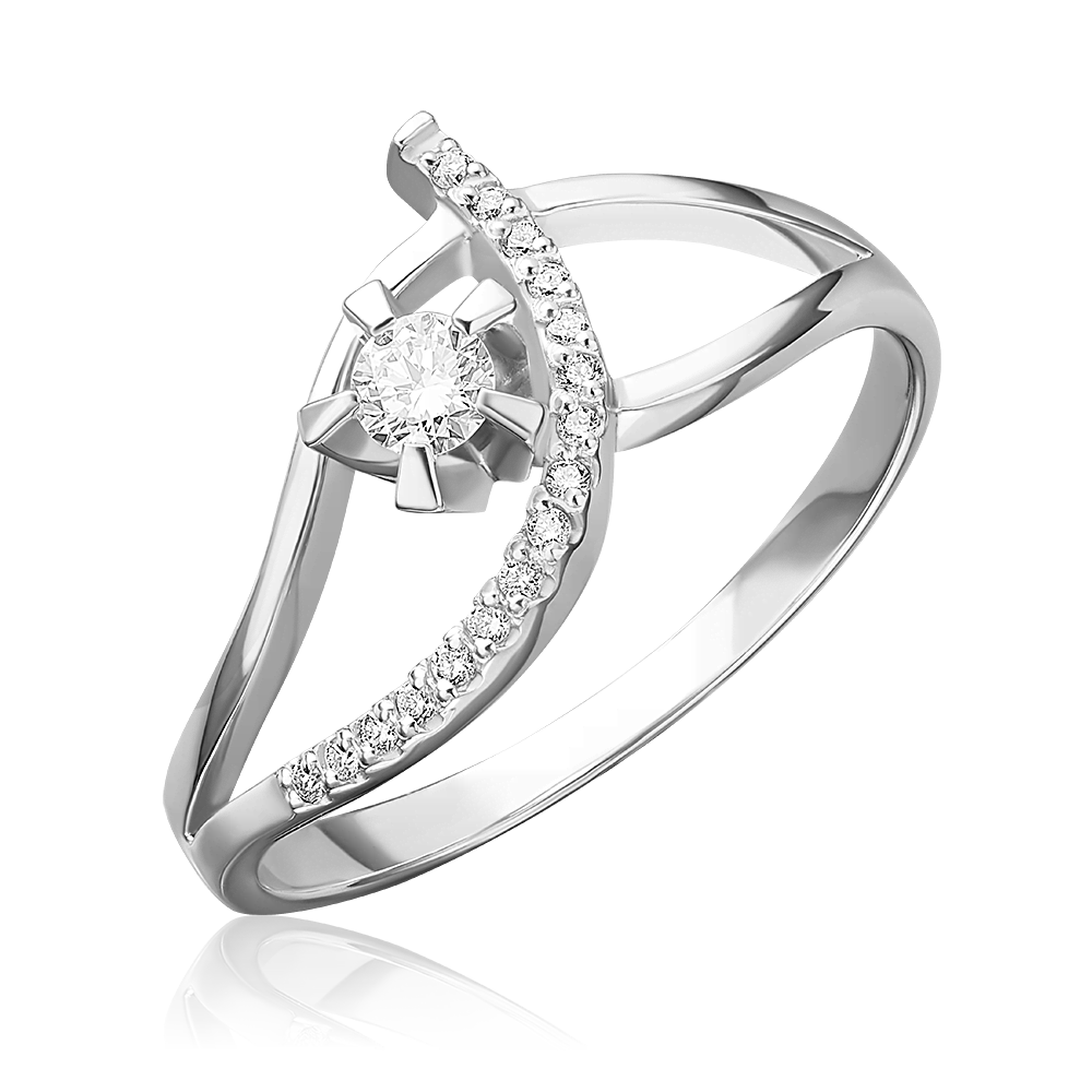 Кольцо из белого золота с бриллиантами 01-0096-00-101-1120-30