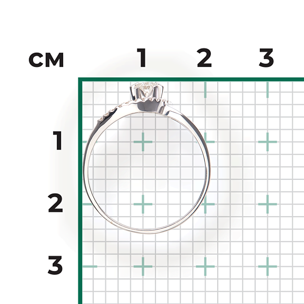 Кольцо из белого золота с бриллиантами 01-0096-00-101-1120-30