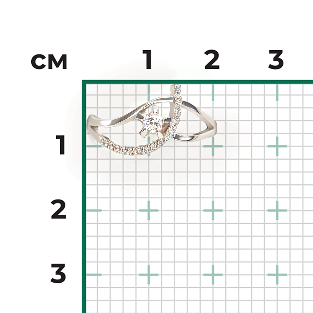 Кольцо из белого золота с бриллиантами 01-0096-00-101-1120-30