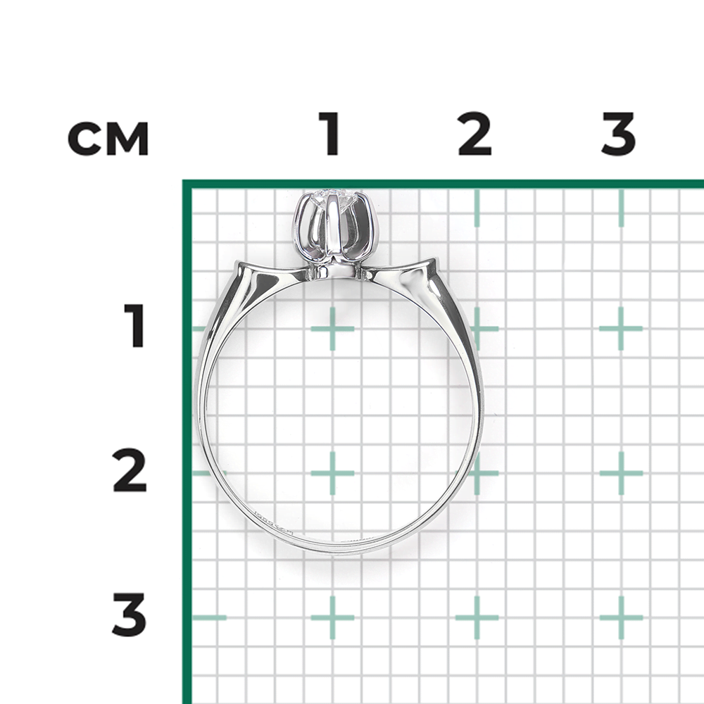 Кольцо из белого золота с бриллиантом 01-0102-00-101-1120-30