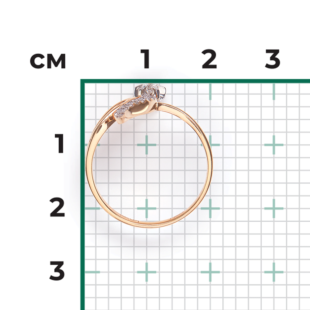 Кольцо из комбинированного золота с бриллиантами 01-0105-00-101-1111-30