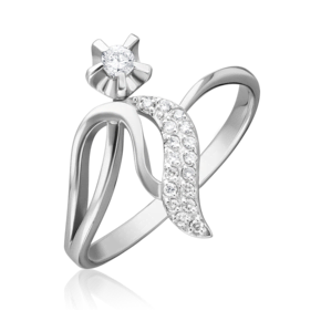 Кольцо из белого золота с бриллиантами 01-0106-00-101-1120-30