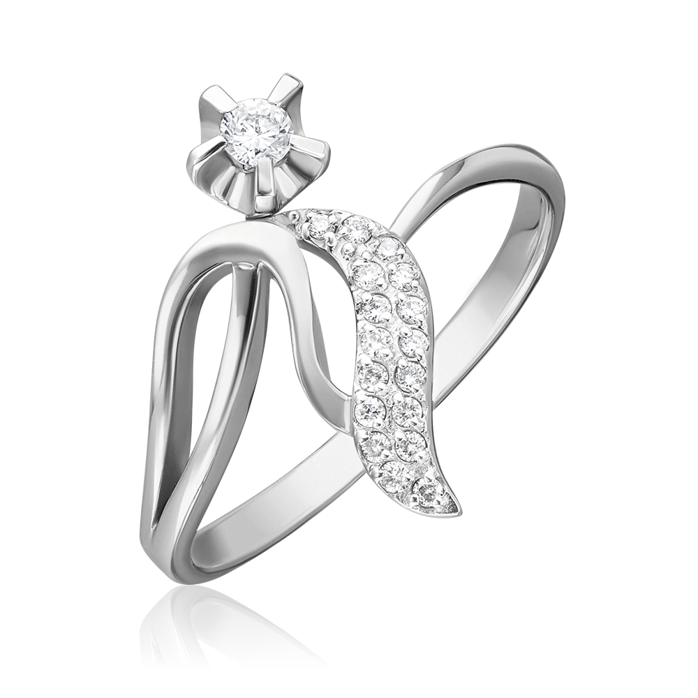 Кольцо из белого золота с бриллиантами 01-0106-00-101-1120-30