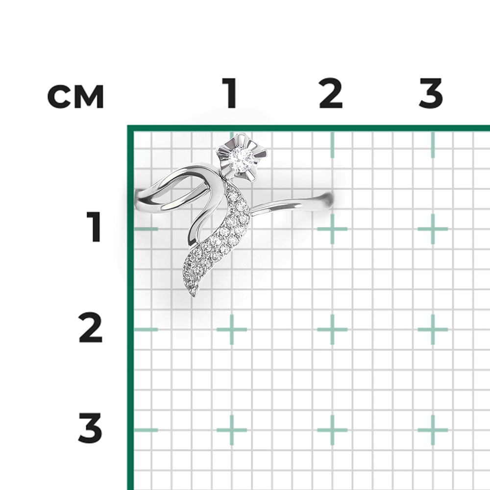Кольцо из белого золота с бриллиантами 01-0106-00-101-1120-30