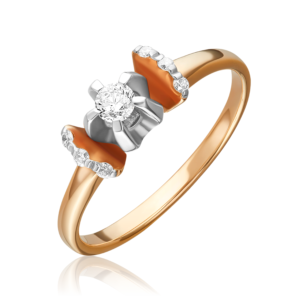 Кольцо из комбинированного золота с бриллиантами 01-0107-00-101-1111-30