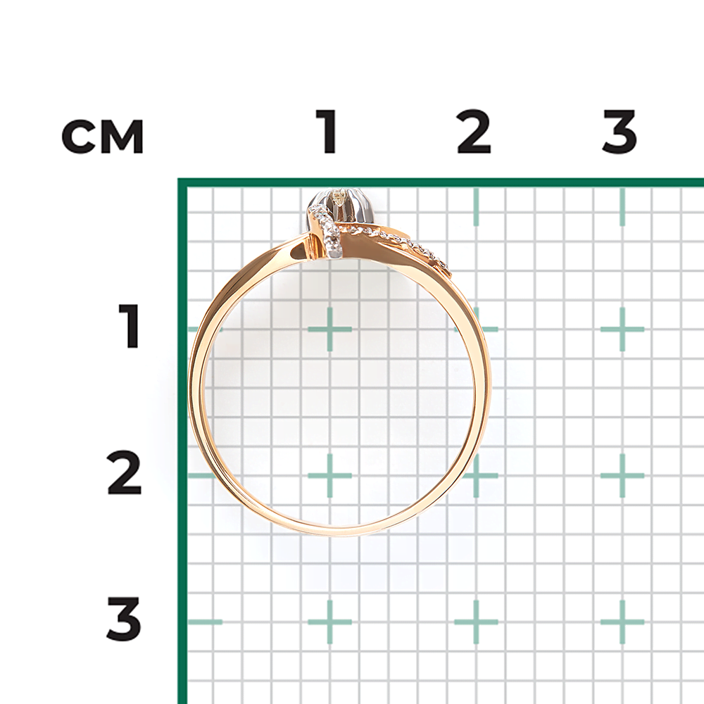 Кольцо из комбинированного золота с бриллиантами 01-0109-00-101-1111-30