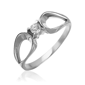 Кольцо из белого золота с бриллиантом 01-0112-00-101-1120-30