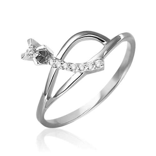 Кольцо из белого золота с бриллиантами 01-0114-00-101-1120-30