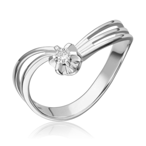 Кольцо из белого золота с бриллиантом 01-0148-00-101-1120-30