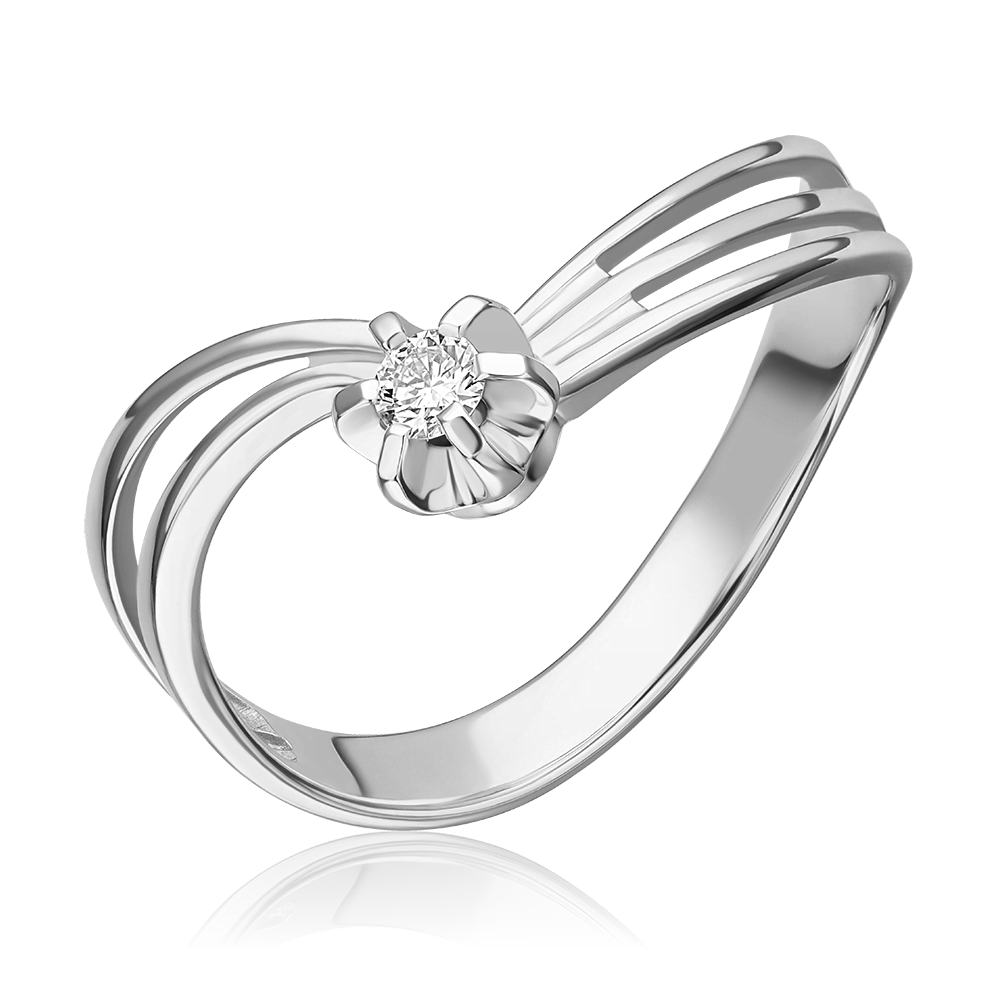 Кольцо из белого золота с бриллиантом 01-0148-00-101-1120-30