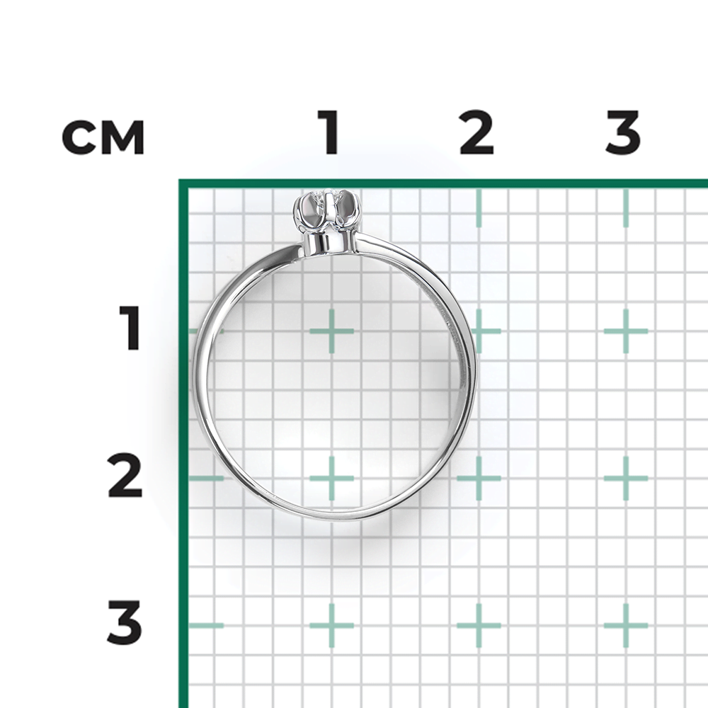 Кольцо из белого золота с бриллиантом 01-0148-00-101-1120-30