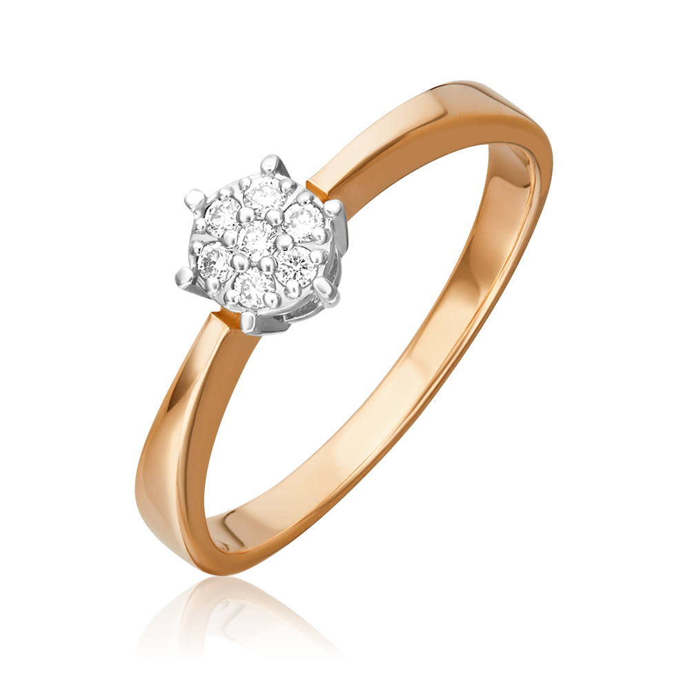 Кольцо из комбинированного золота с бриллиантами 01-0169-00-101-1111-30