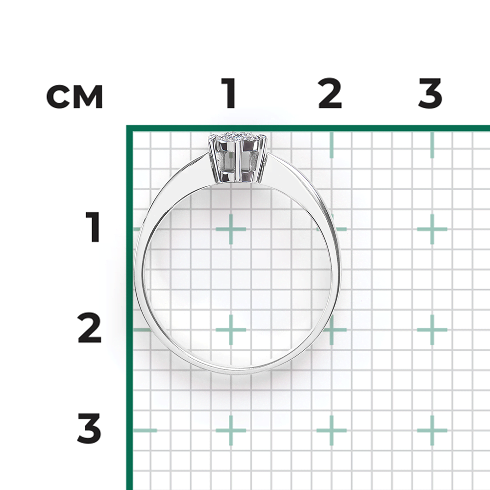 Кольцо из белого золота с бриллиантами 01-0170-00-101-1120-30