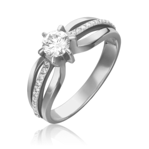 Кольцо из белого золота с бриллиантами 01-0182-00-101-1120-30