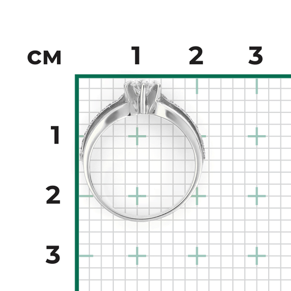 Кольцо из белого золота с бриллиантами 01-0182-00-101-1120-30