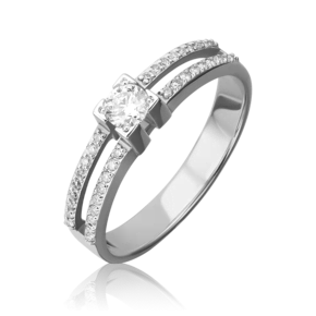 Кольцо из белого золота с бриллиантами 01-0184-00-101-1120-30