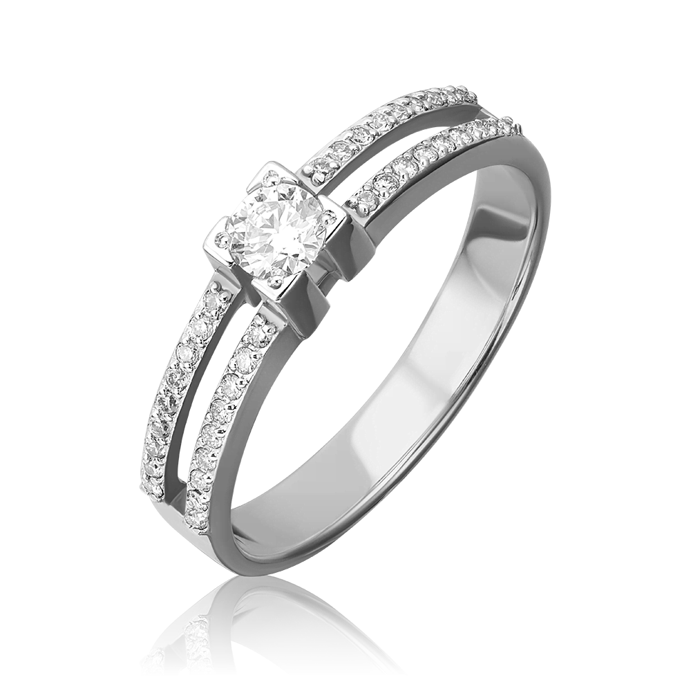 Кольцо из белого золота с бриллиантами 01-0184-00-101-1120-30