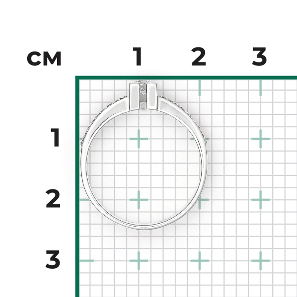 Кольцо из белого золота с бриллиантами 01-0184-00-101-1120-30