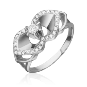 Кольцо из белого золота с бриллиантами 01-0199-00-101-1120-30