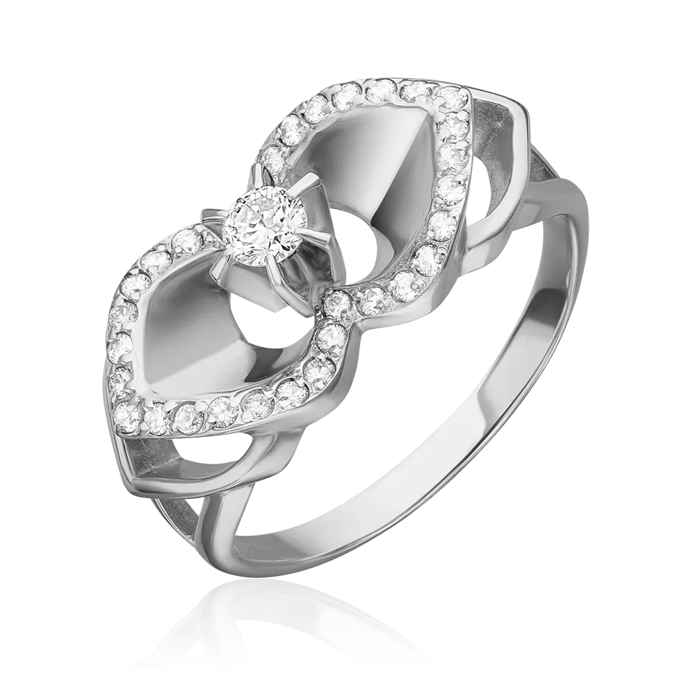Кольцо из белого золота с бриллиантами 01-0199-00-101-1120-30