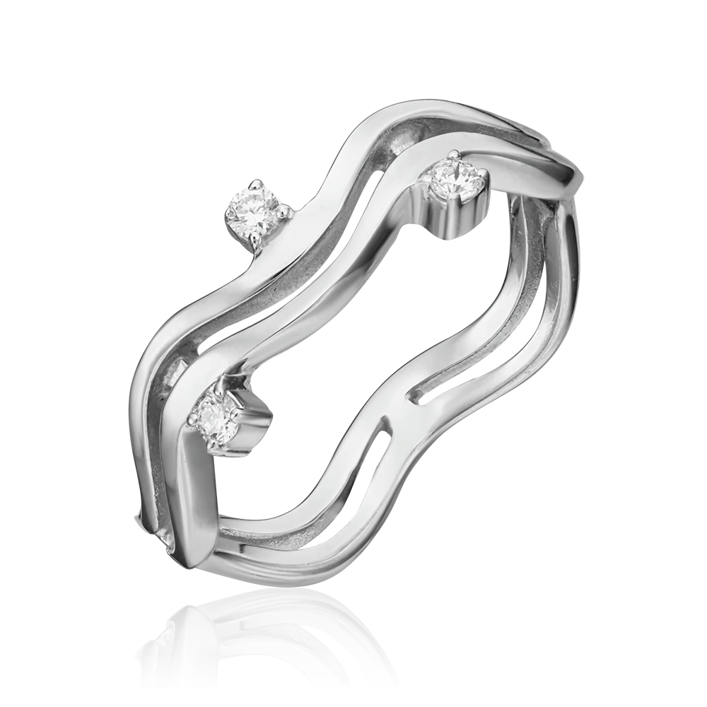 Кольцо из белого золота с бриллиантами 01-0207-00-101-1120-30