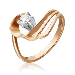 Кольцо из комбинированного золота с бриллиантом 01-0240-00-101-1111-30