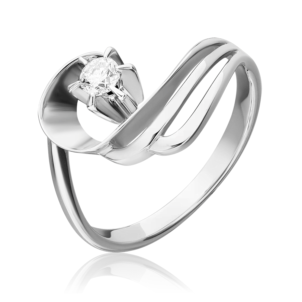 Кольцо из белого золота с бриллиантом 01-0241-00-101-1120-30