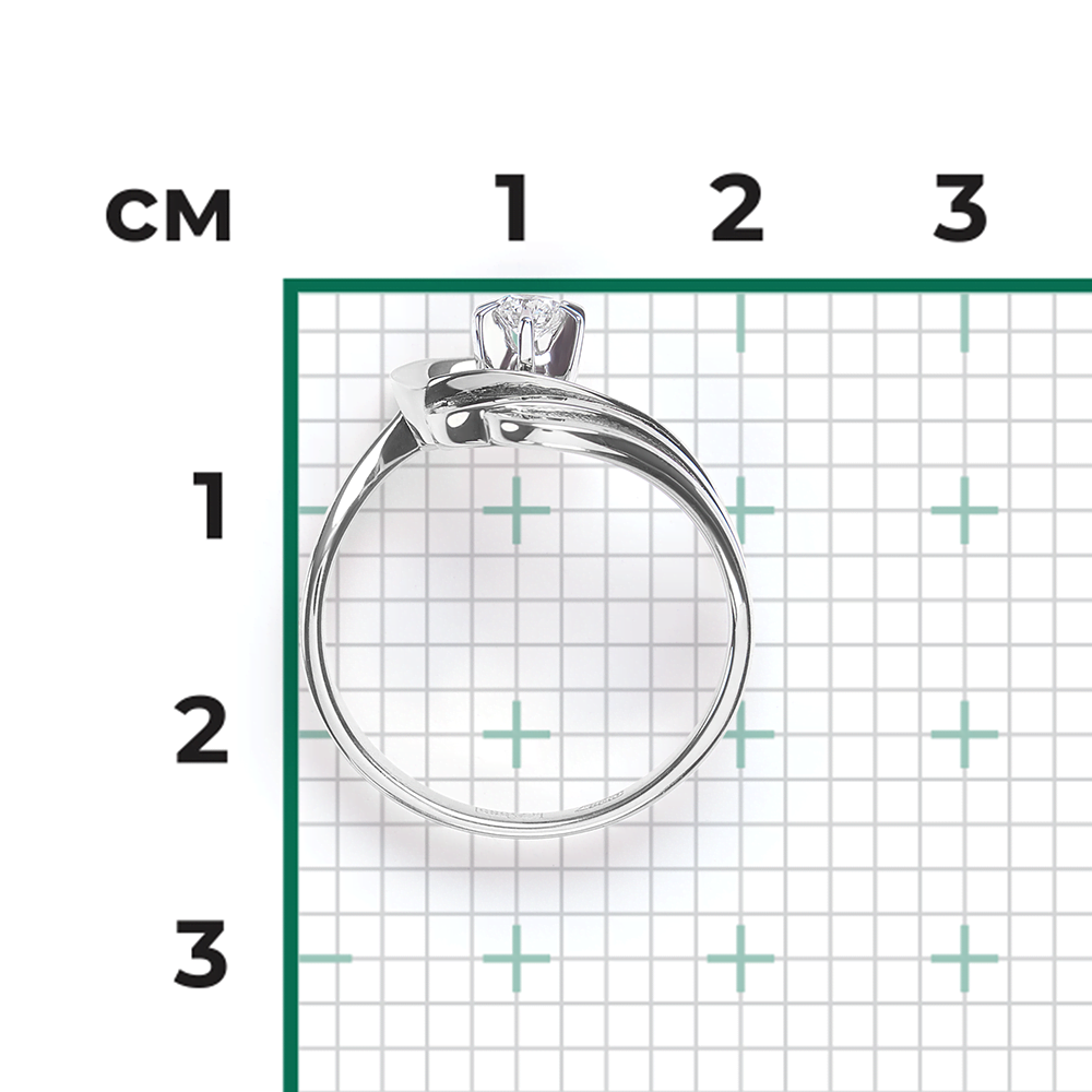 Кольцо из белого золота с бриллиантом 01-0241-00-101-1120-30