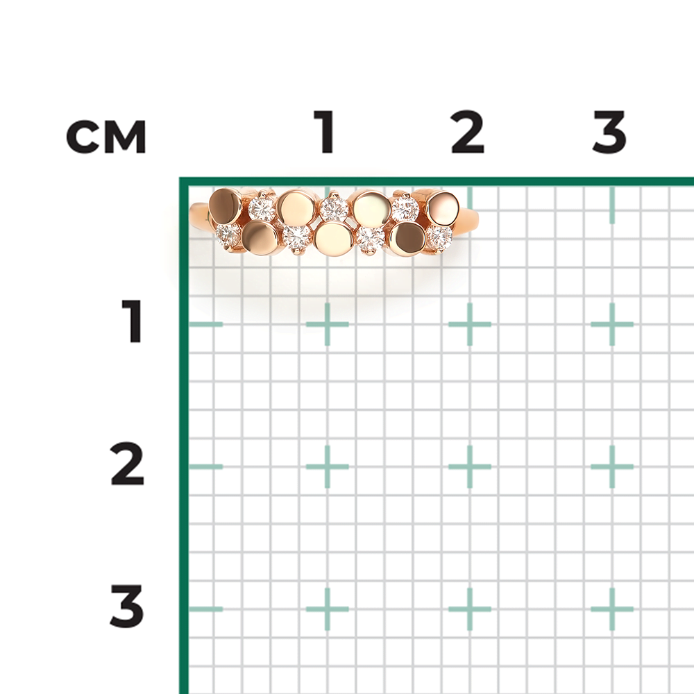 Кольцо из красного золота с бриллиантами 01-0255-00-101-1110-30
