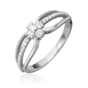 Кольцо из белого золота с бриллиантами 01-0272-00-101-1120-30