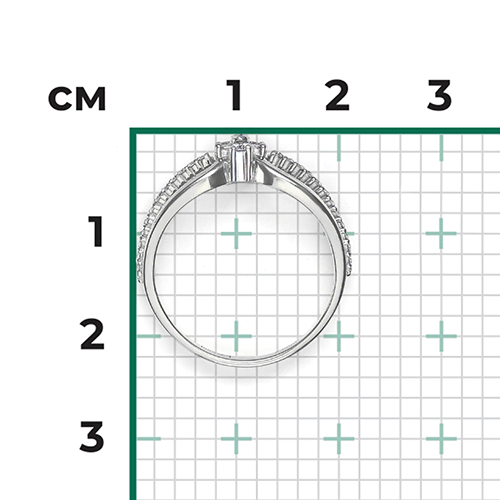 Кольцо из белого золота с бриллиантами 01-0272-00-101-1120-30