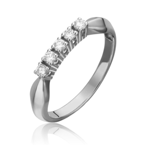Кольцо из белого золота с бриллиантами 01-0282-00-101-1120-30