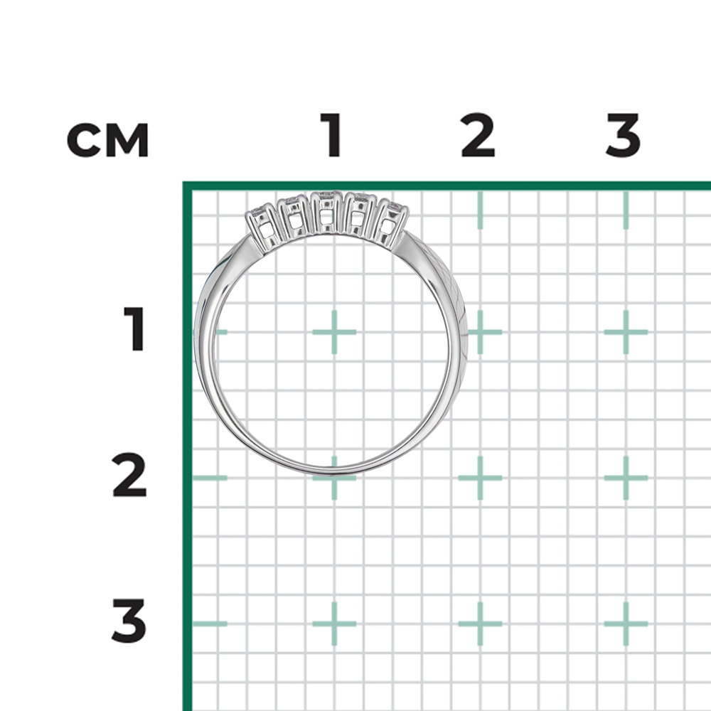 Кольцо из белого золота с бриллиантами 01-0282-00-101-1120-30