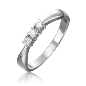 Кольцо из белого золота с бриллиантами 01-0284-00-101-1120-30