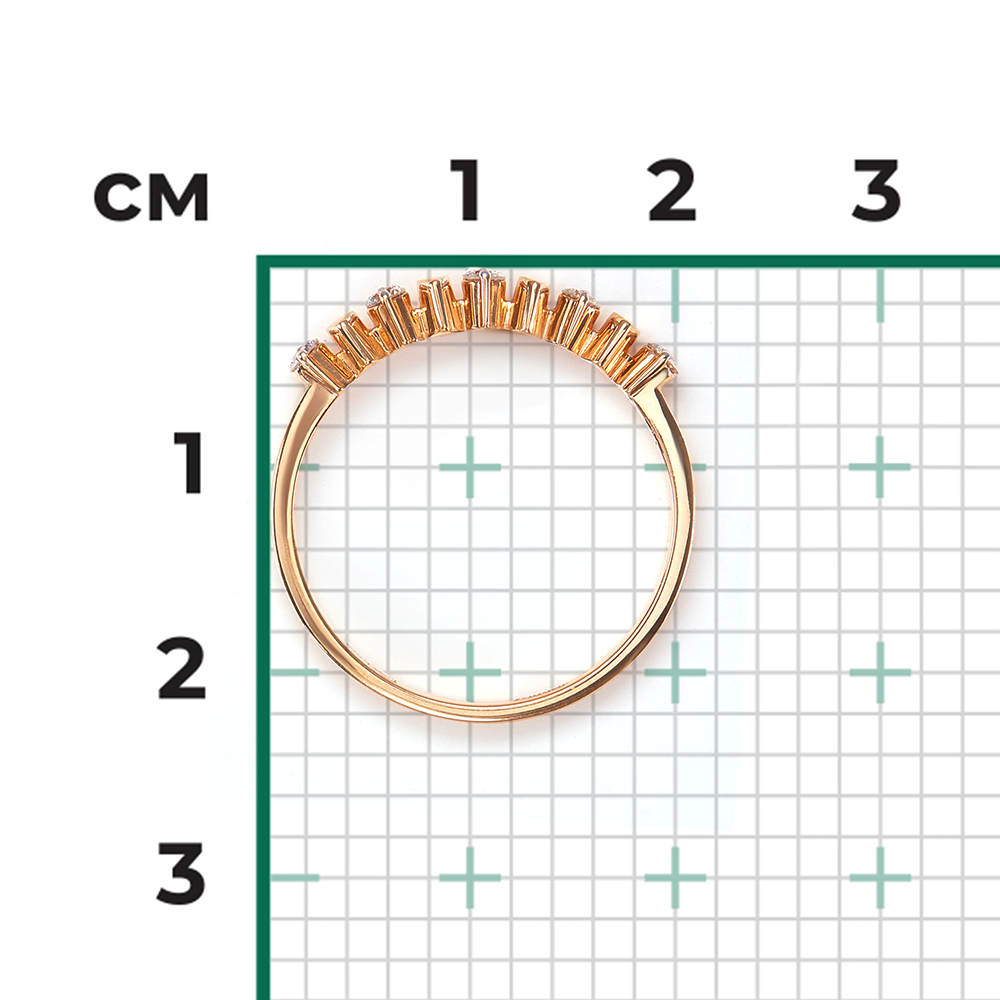Кольцо из красного золота с бриллиантами 01-0287-00-101-1110-30