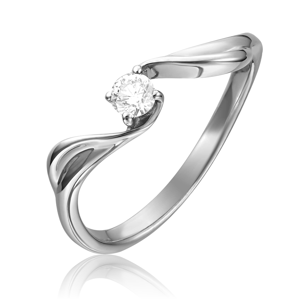 Кольцо из белого золота с бриллиантом 01-0296-00-101-1120-30